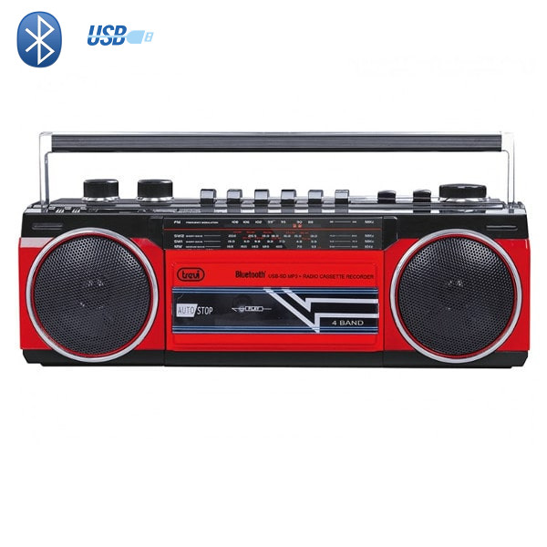 Radio Cassette Bluetooth Rouge – Tempus Republic
